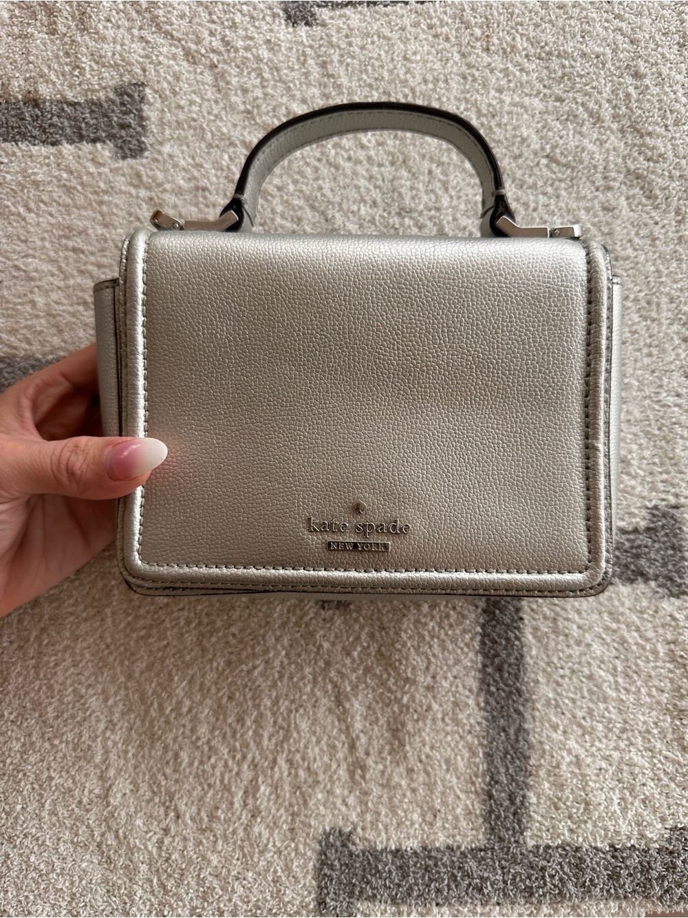 kate spade Silver Mini Top-Handle Crossbody